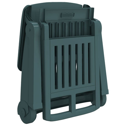 Folding Sun Lounger with Wheels