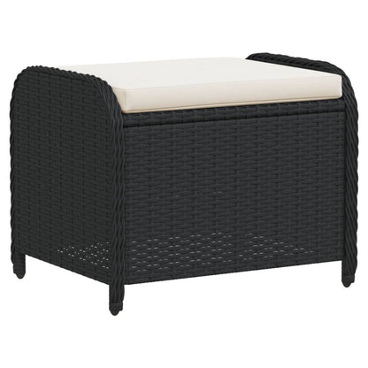 Rattan Garden Stool with Cushion