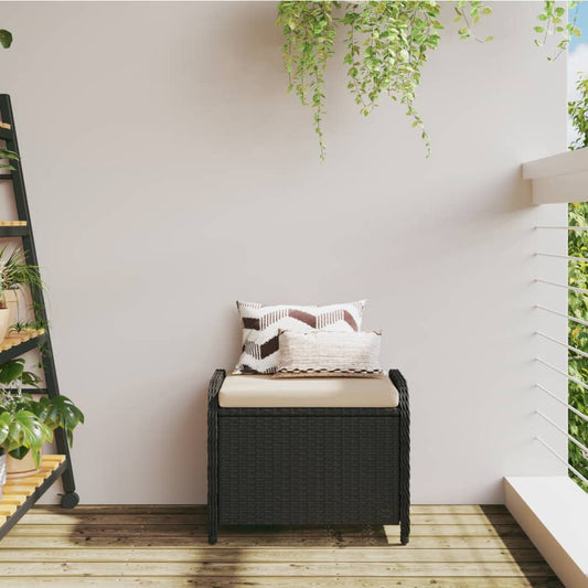Rattan Garden Stool with Cushion