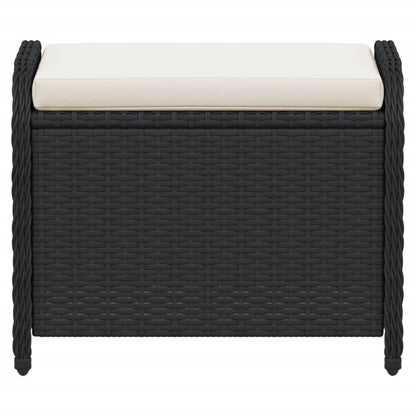 Rattan Garden Stool with Cushion