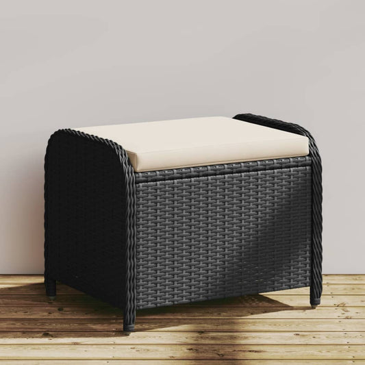 Rattan Garden Stool with Cushion