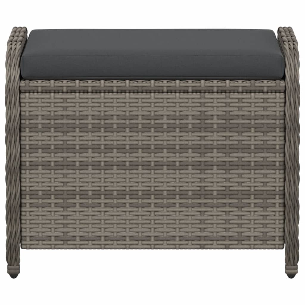 Rattan Garden Stool with Cushion