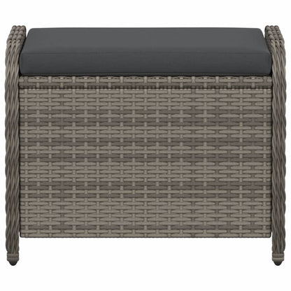Rattan Garden Stool with Cushion