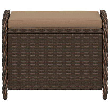 Rattan Garden Stool with Cushion