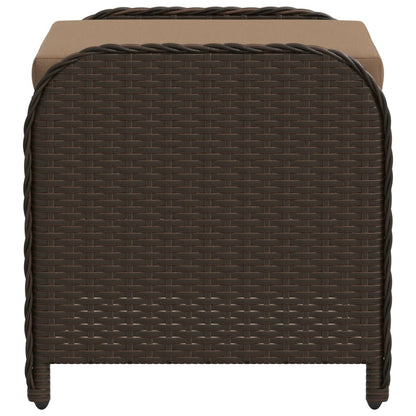Rattan Garden Stool with Cushion