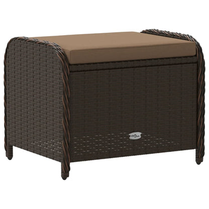 Rattan Garden Stool with Cushion