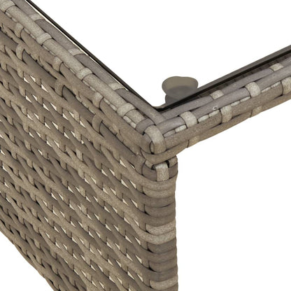 L-Shaped Garden Sofa with Table and Cushions in Poly Rattan