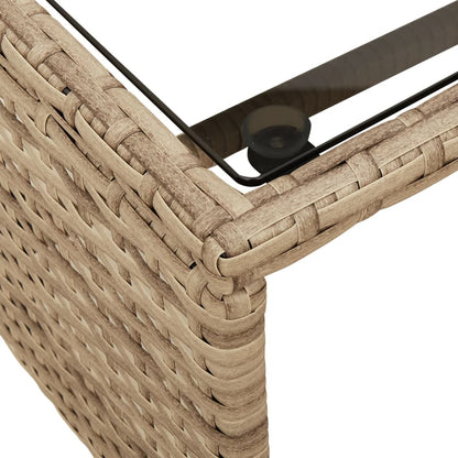 L-Shaped Garden Sofa with Table and Cushions in Poly Rattan
