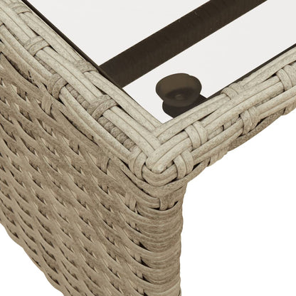 L-Shaped Garden Sofa with Table and Cushions in Poly Rattan