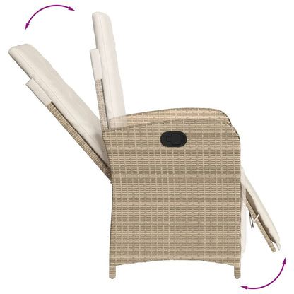 Rattan Bistro Set with Cushions - 3 Piece
