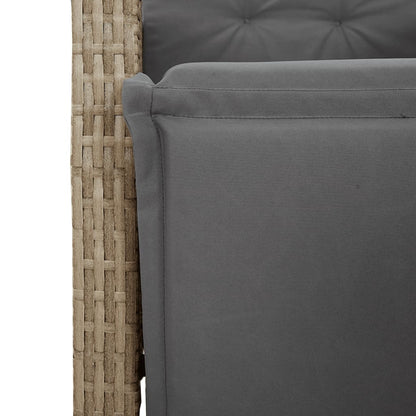 Rattan Bistro Set with Cushions - 3 Piece