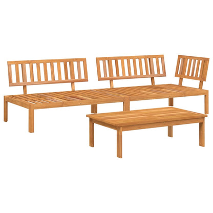 3 Piece Garden Pallet Sofa Set Solid Wood