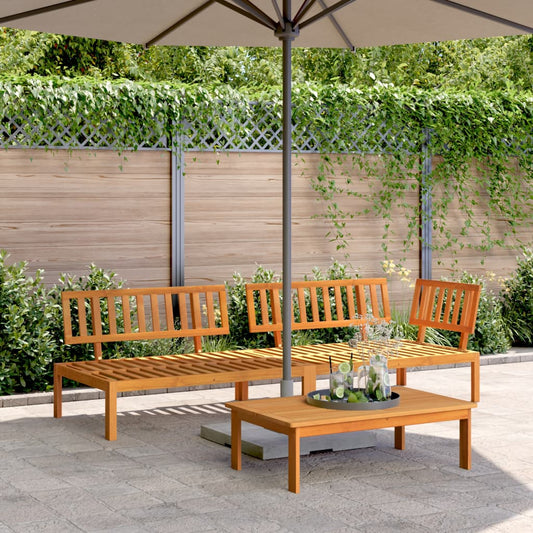 3 Piece Garden Pallet Sofa Set Solid Wood