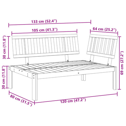 Garden Pallet Corner Sofa Solid Wood