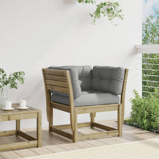 Solid Wood Garden Snug Chair with Cushions