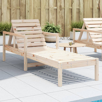 Solid Wood Single Sun Lounger