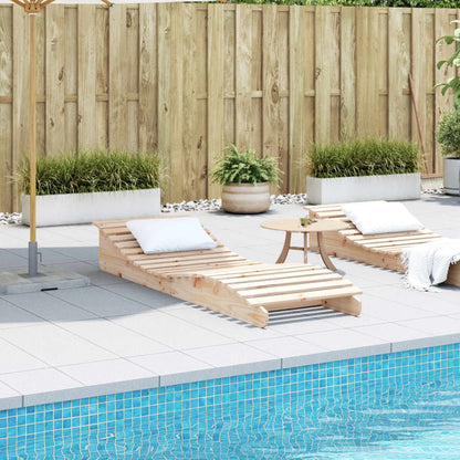 Solid Wood Curved Sun Lounger