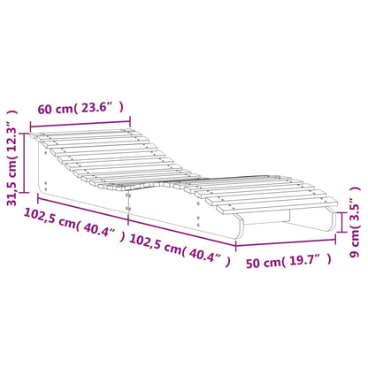 Solid Wood Curved Sun Lounger