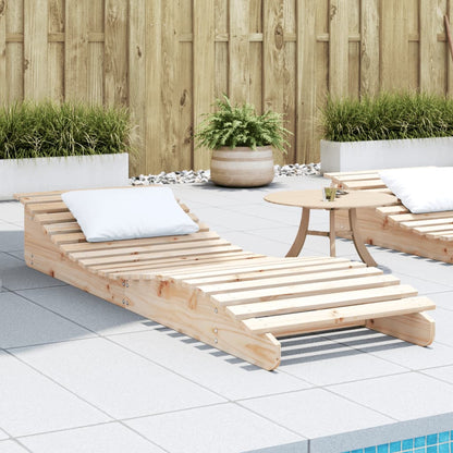 Solid Wood Curved Sun Lounger