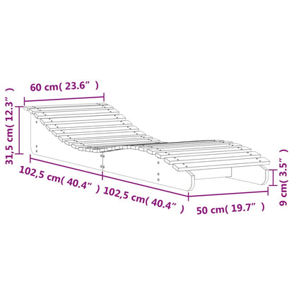 Solid Wood Curved Sun Lounger