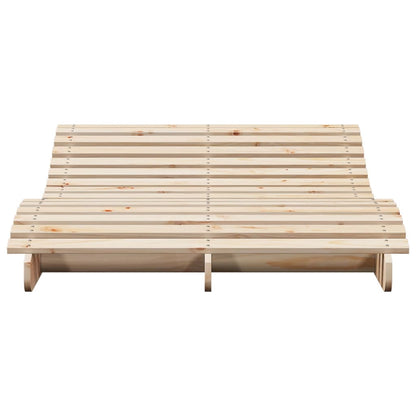 Solid Wood Curved Twin Sun Lounger