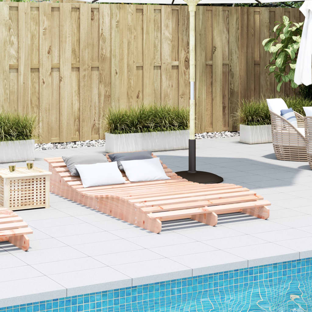 Solid Wood Curved Twin Sun Lounger