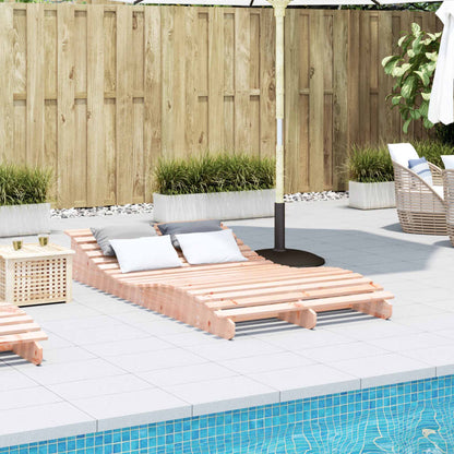 Solid Wood Curved Twin Sun Lounger