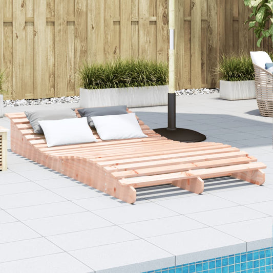 Solid Wood Curved Twin Sun Lounger