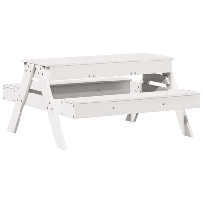 Kids Solid Wood Picnic Table with Sandpit