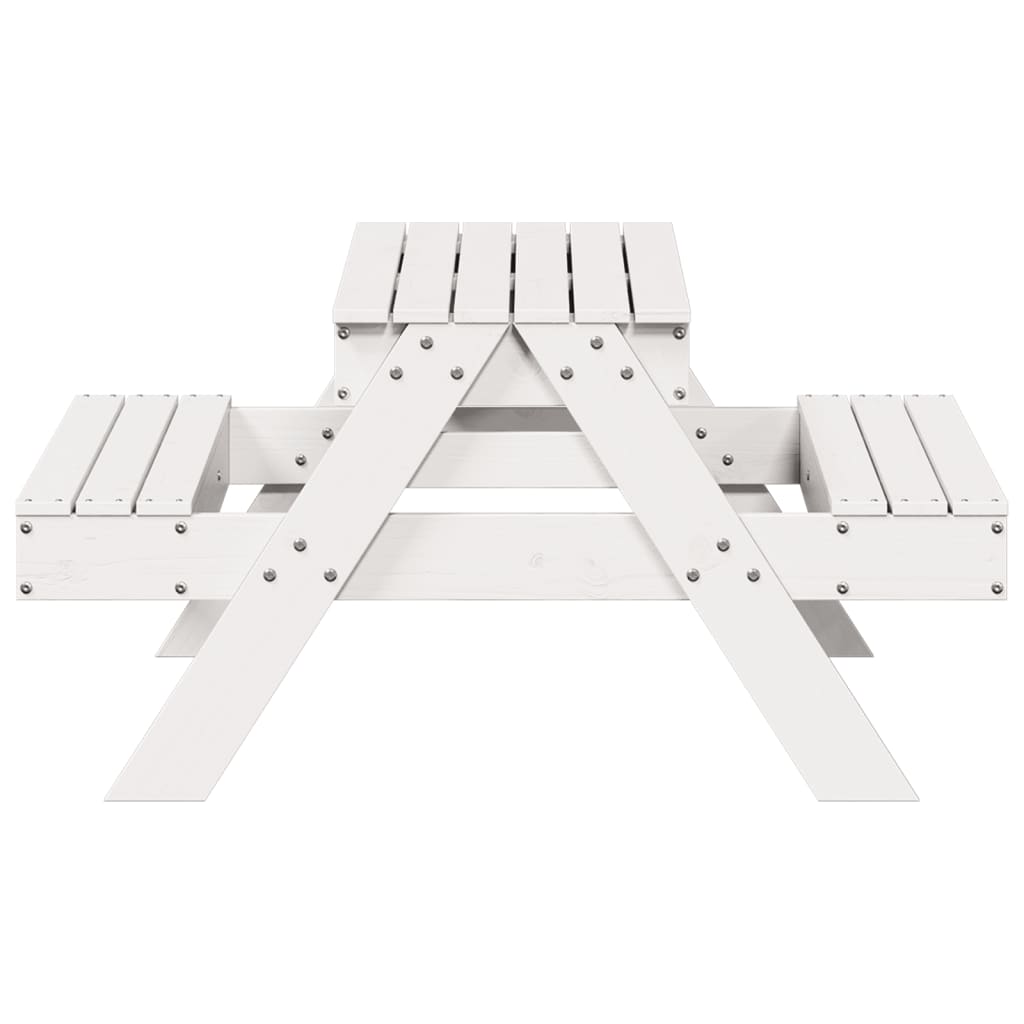 Kids Solid Wood Picnic Table with Sandpit