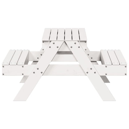 Kids Solid Wood Picnic Table with Sandpit