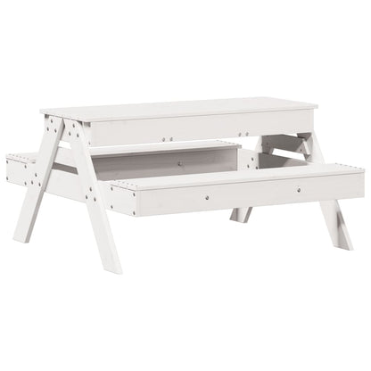 Kids Solid Wood Picnic Table with Sandpit