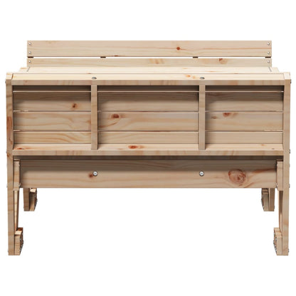 Kids Picnic Table in Solid Wood with Benches