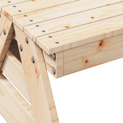 Kids Picnic Table in Solid Wood with Benches