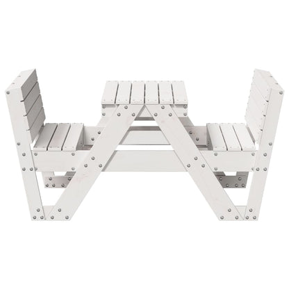 Kids Picnic Table in Solid Wood with Benches