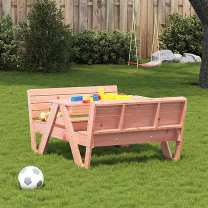 Kids Picnic Table in Solid Wood with Benches