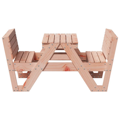 Kids Picnic Table in Solid Wood with Benches