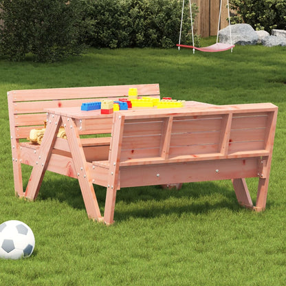 Kids Picnic Table in Solid Wood with Benches
