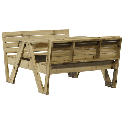Kids Picnic Table in Solid Wood with Benches
