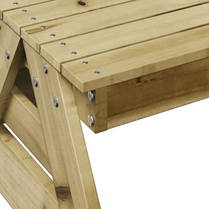 Kids Picnic Table in Solid Wood with Benches