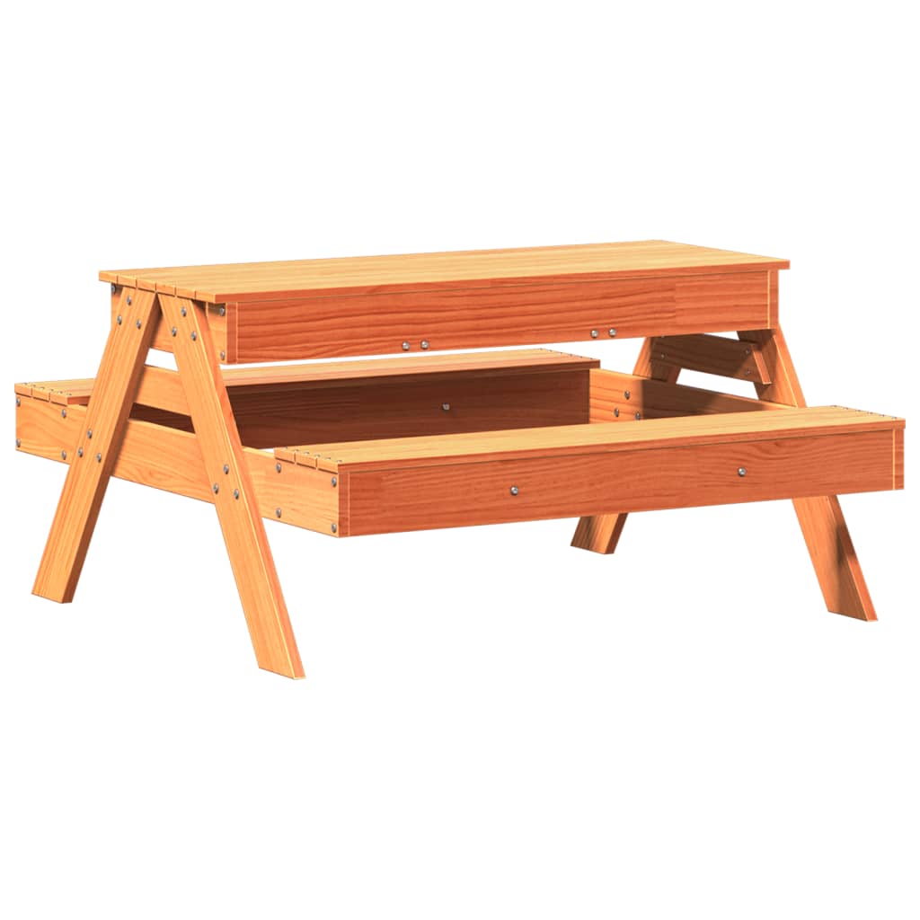 Kids Solid Wood Picnic Table with Sandpit