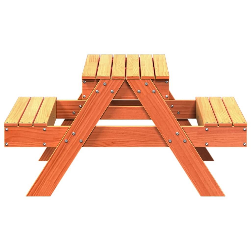 Kids Solid Wood Picnic Table with Sandpit