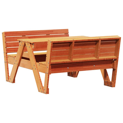 Kids Picnic Table in Solid Wood with Benches