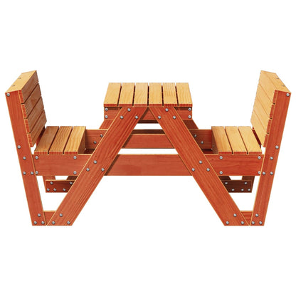 Kids Picnic Table in Solid Wood with Benches