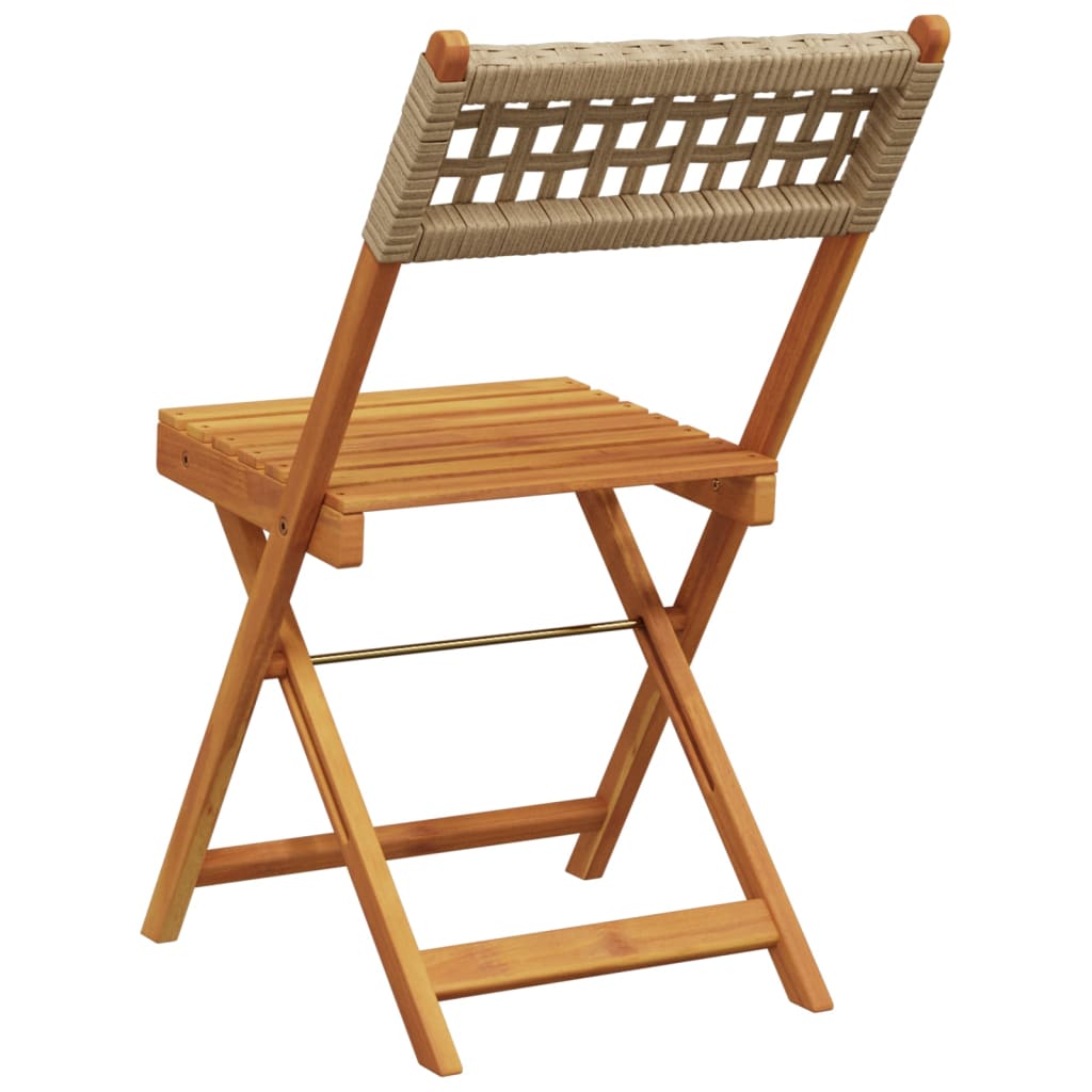 Bistro Chairs 2 pcs in Solid Acacia Wood with choice of Backrest