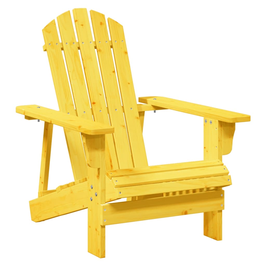 Adirondack Chair with Ottoman in Solid Fir Wood