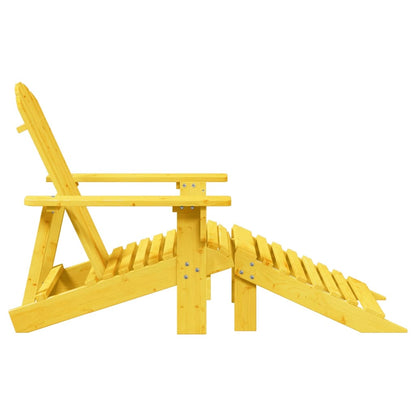 Adirondack Chair with Ottoman in Solid Fir Wood