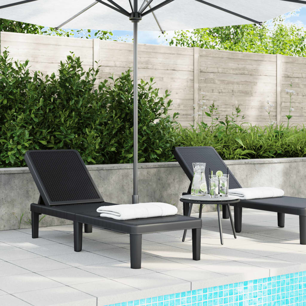 4-Way Height Adjustable Sun Lounger in Polypropylene