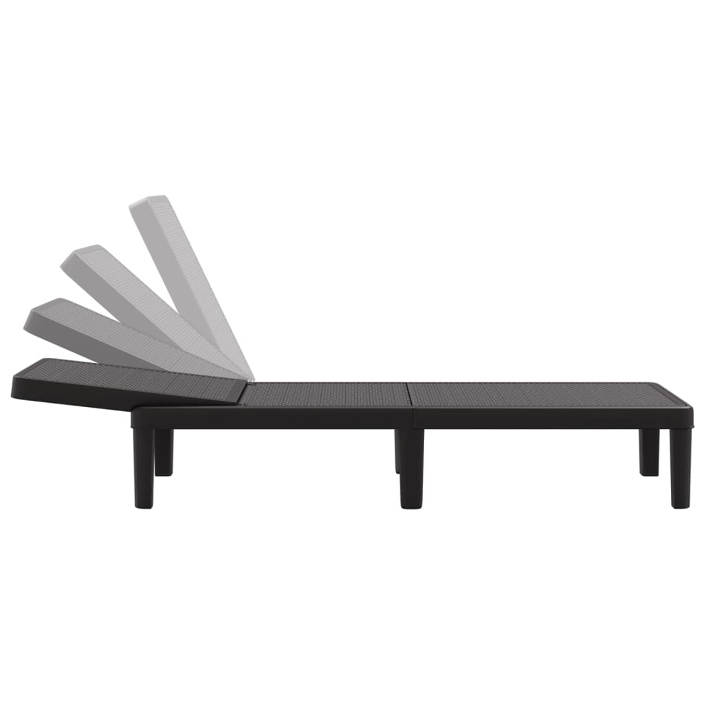 4-Way Height Adjustable Sun Lounger in Polypropylene