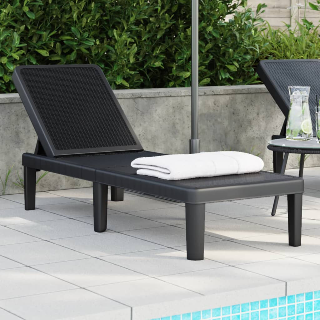 4-Way Height Adjustable Sun Lounger in Polypropylene